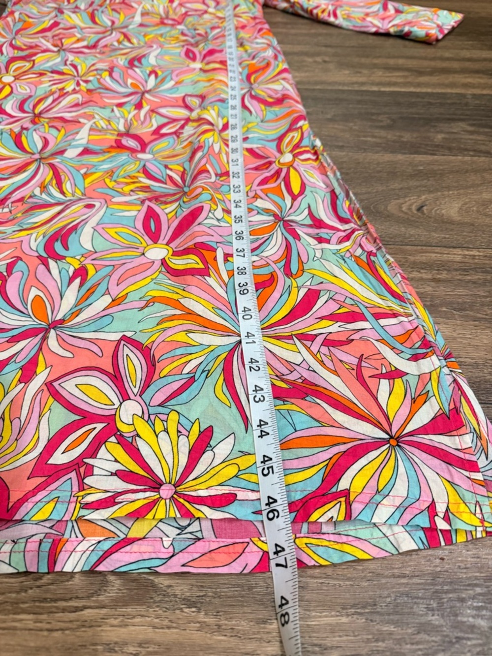 Kate Spade Floral Caftan Dress Pockets Cotton V Neck Resort XS - Picture 10 of 10